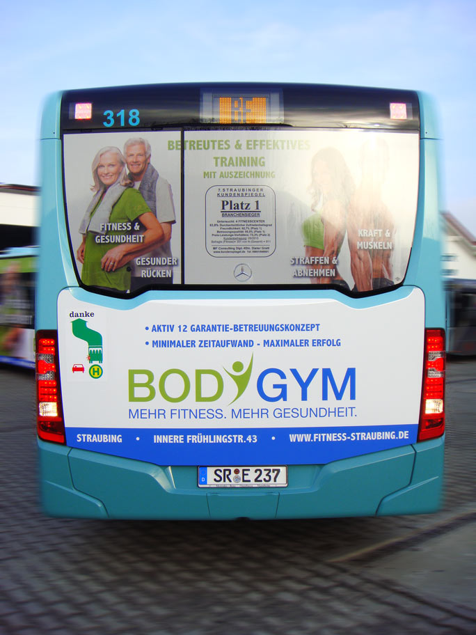Buswerbung - Body Gym - Heck
