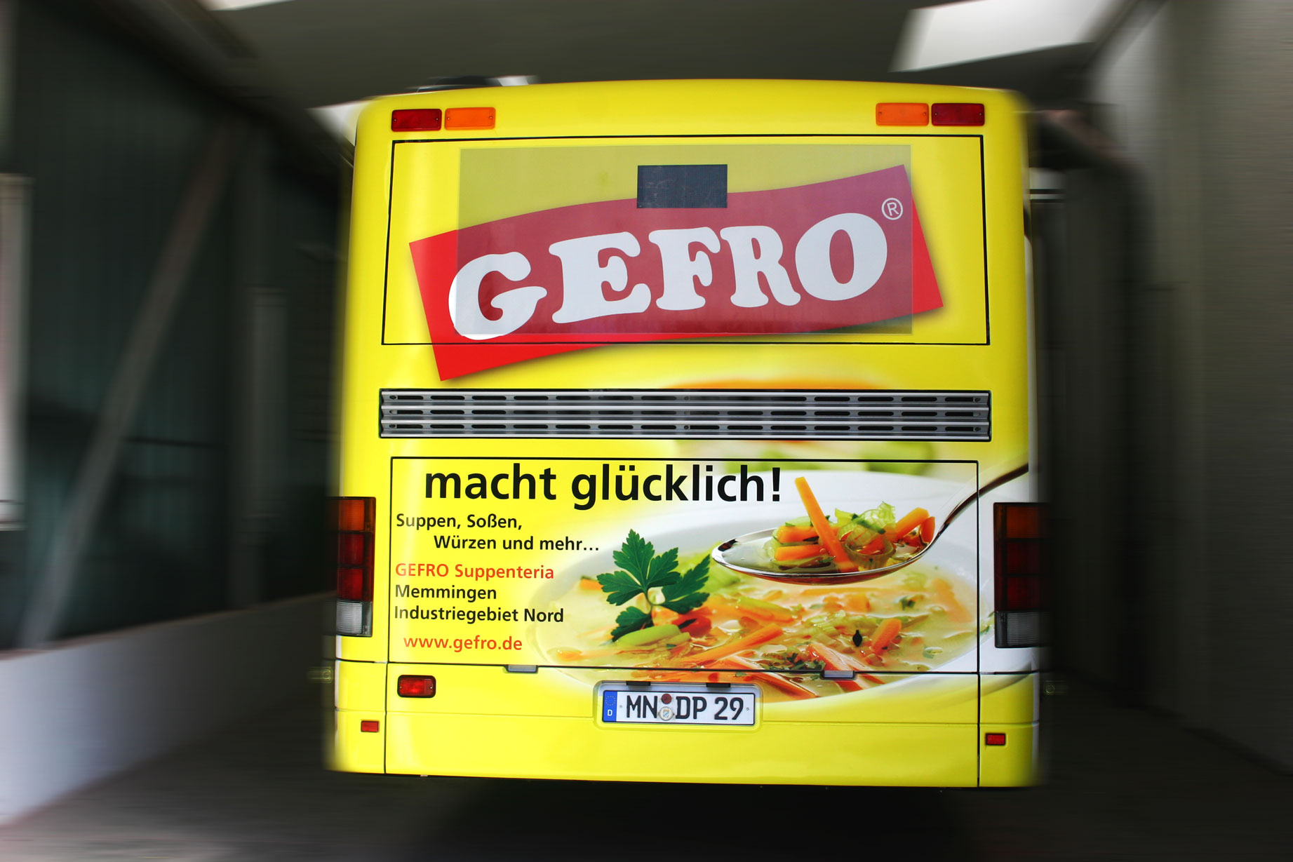 Buswerbung - Gefro - Heck