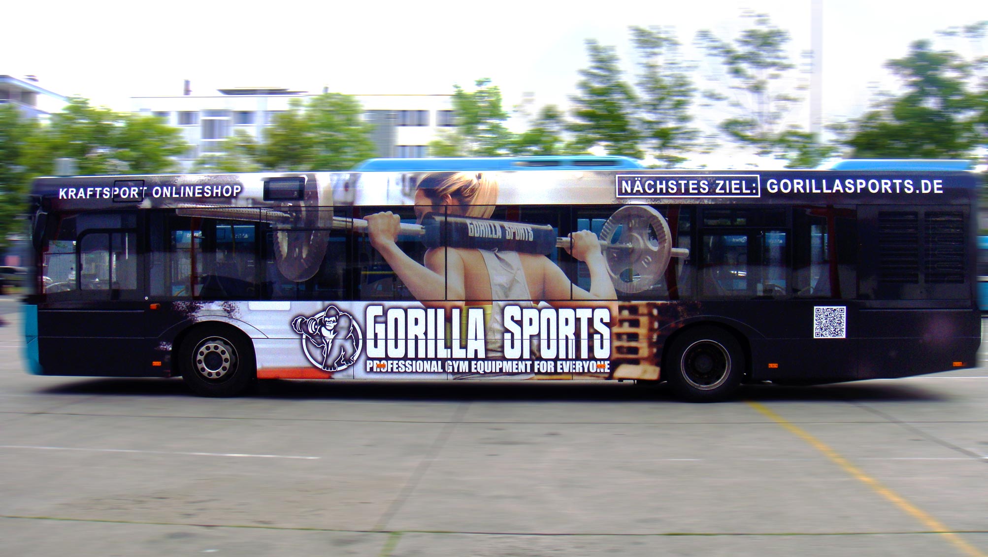 Buswerbung - GorillaSports - Fahrerseite