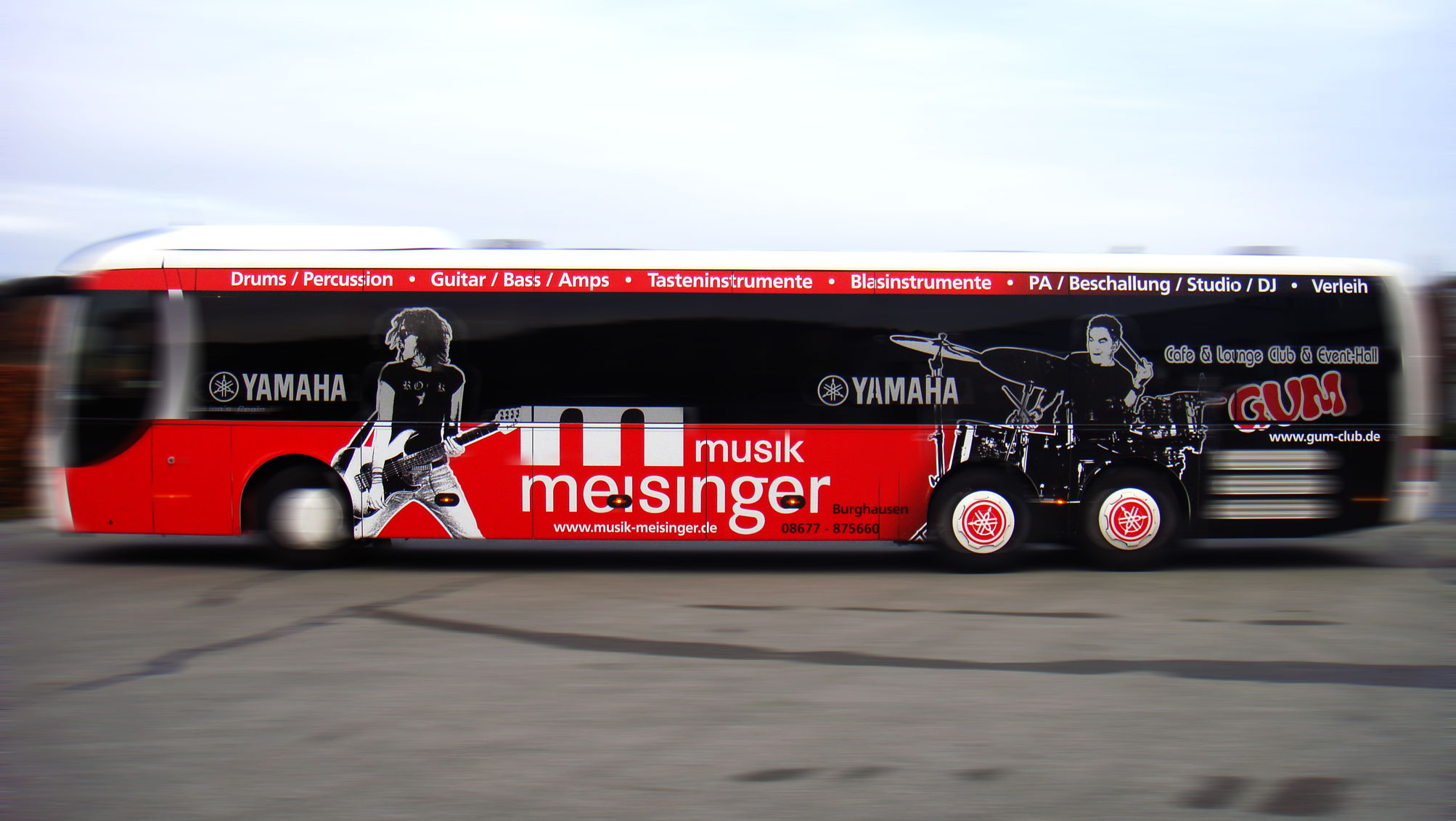 Buswerbung - Musik Meisinger -  Fahrerseite2