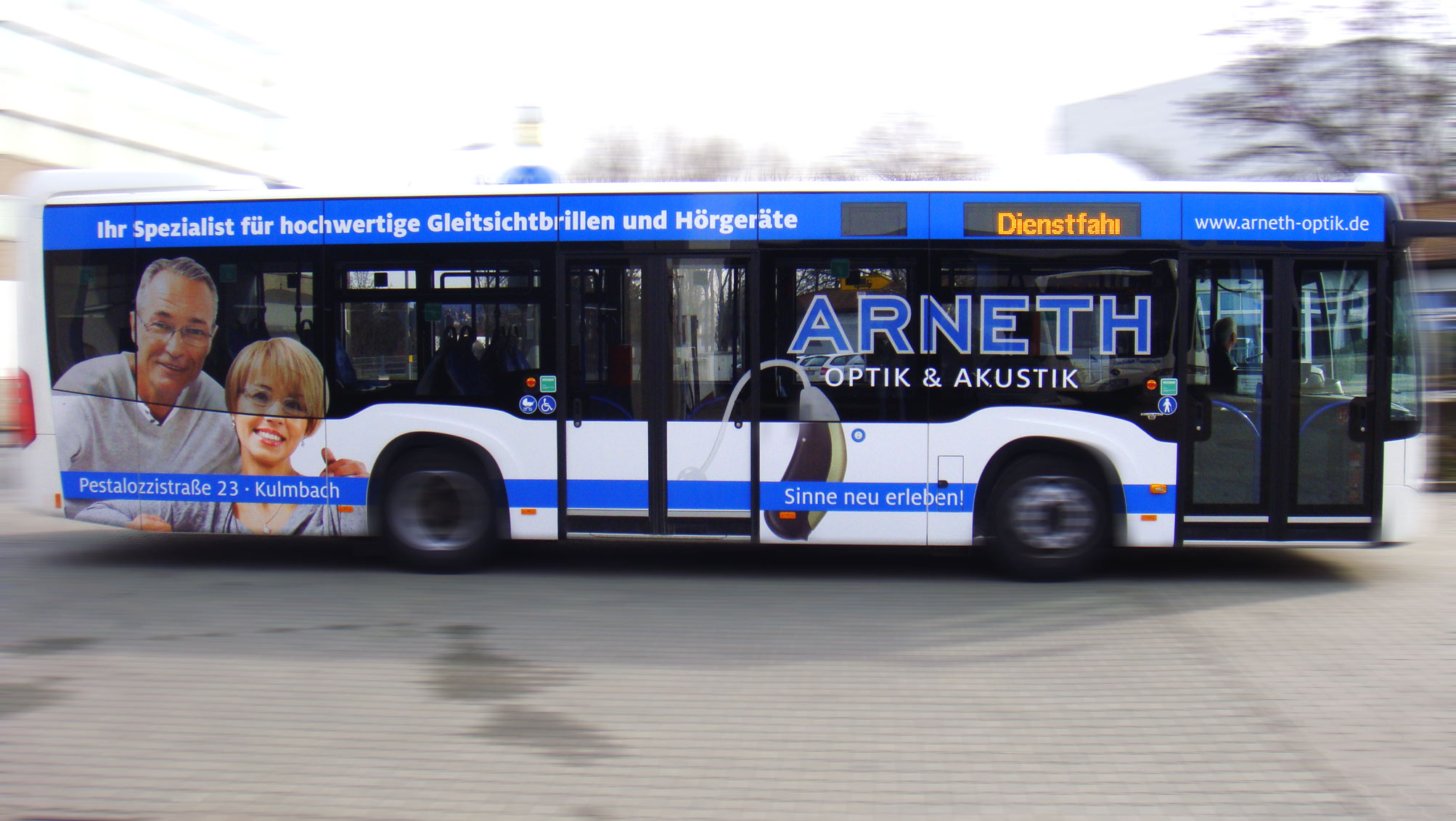 Buswerbung -Arneth Optik - Einstiegseite