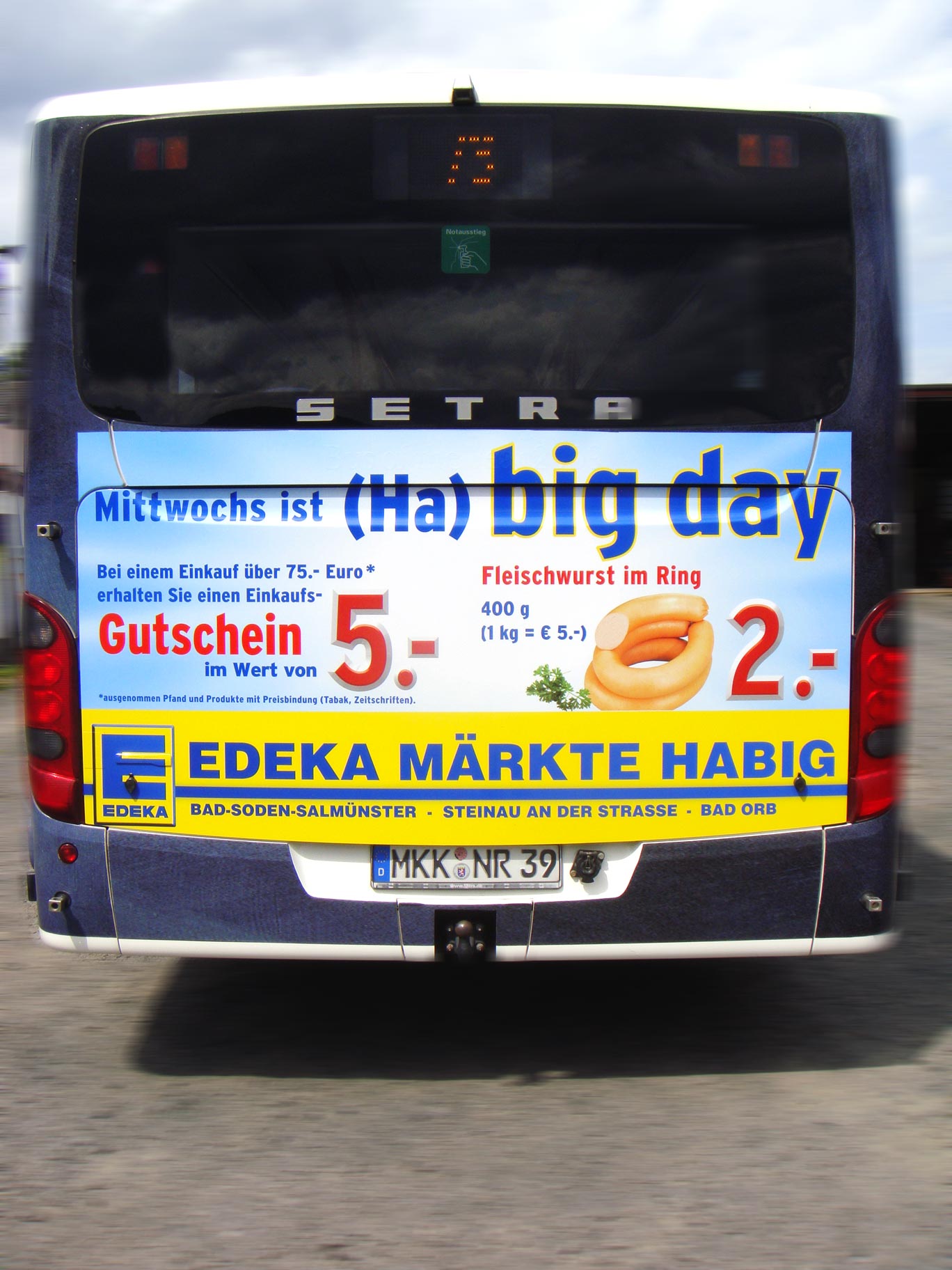 Buswerbung - Edeka - Heck