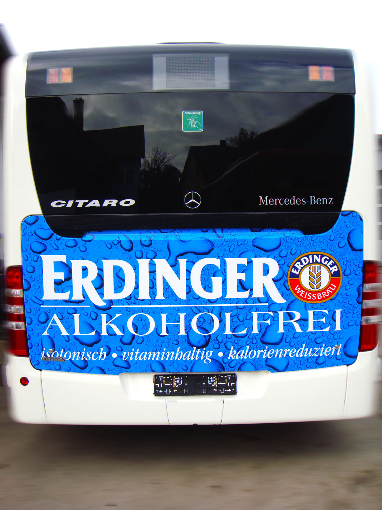 Buswerbung - Erdinger Alkoholfrei - Heck
