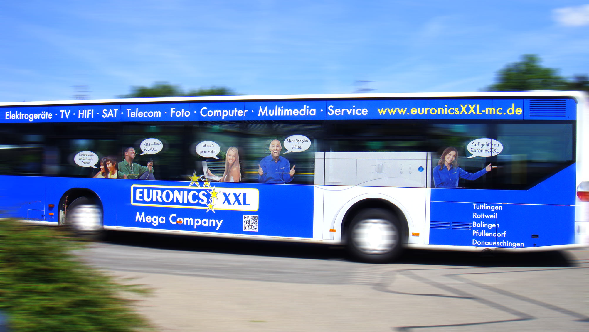 Buswerbung - Euronics - Fahrerseite