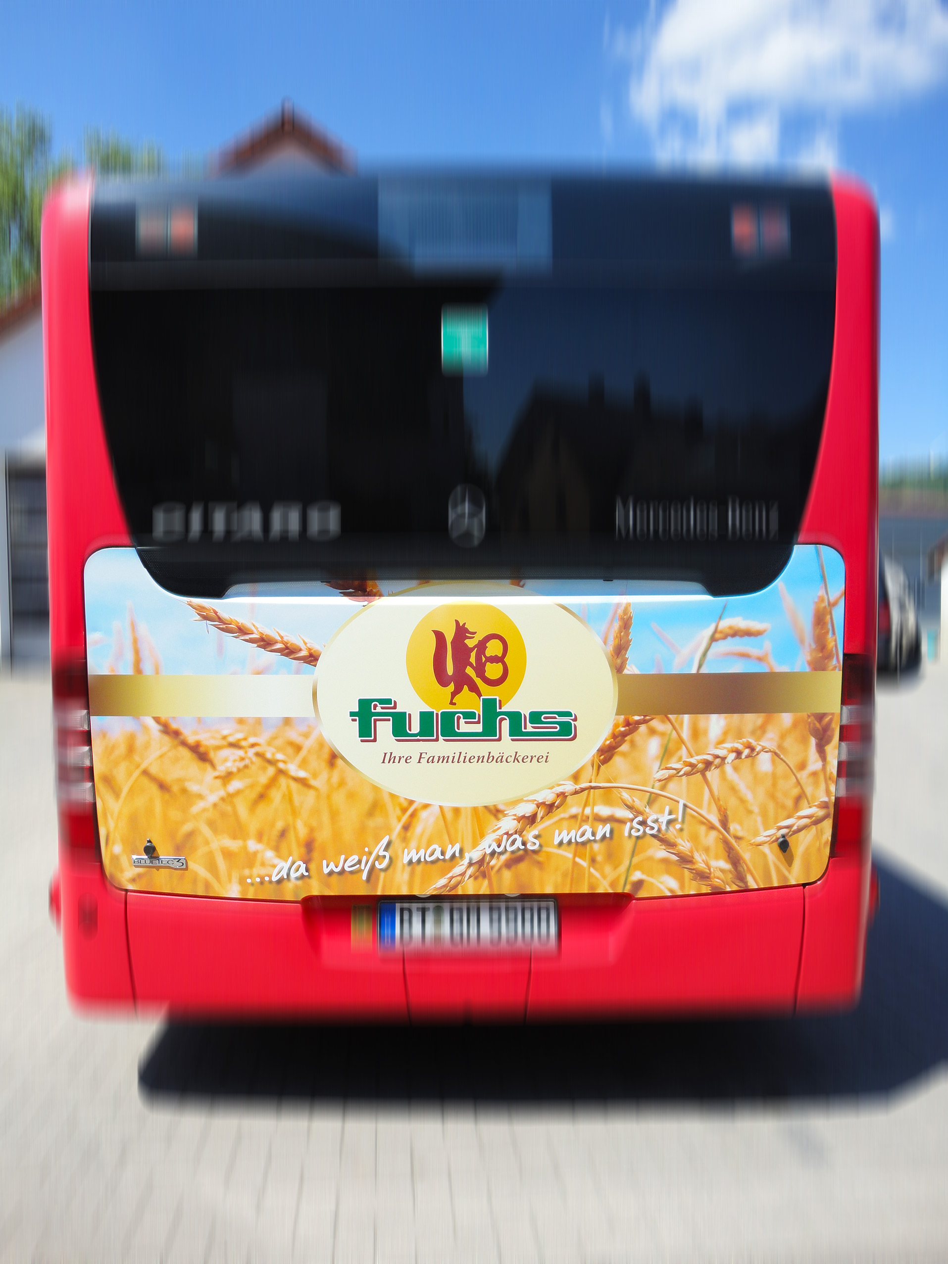 Buswerbung - Bäckerei Fuchs - Heck - Bayreuth
