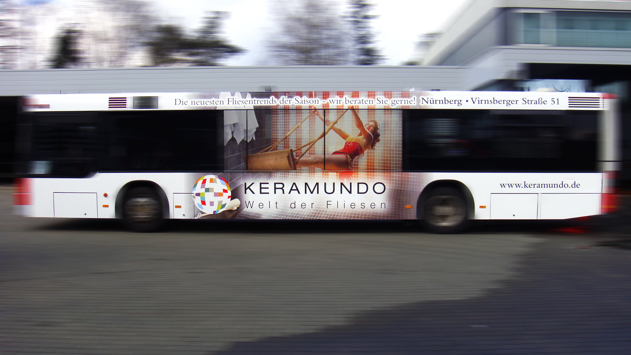 Buswerbung - Keramundo - Fahrerseite