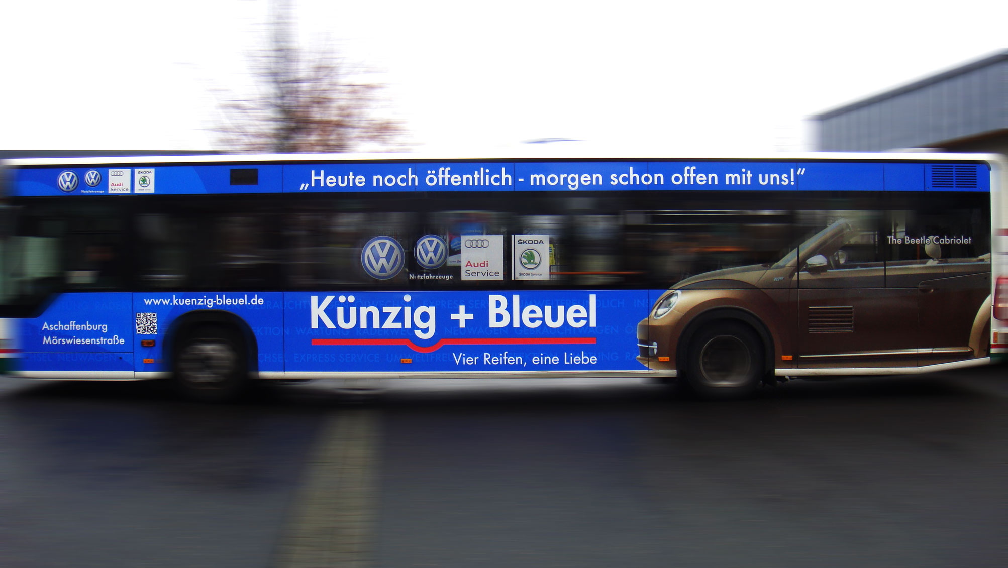Buswerbung - Künzig & Bleuel - Fahrerseite