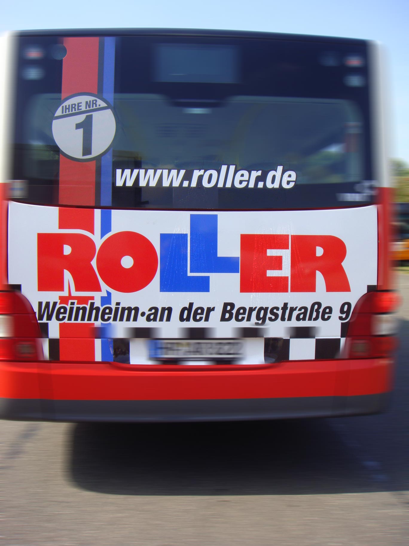 Buswerbung - Möbel Roller - Heckseite