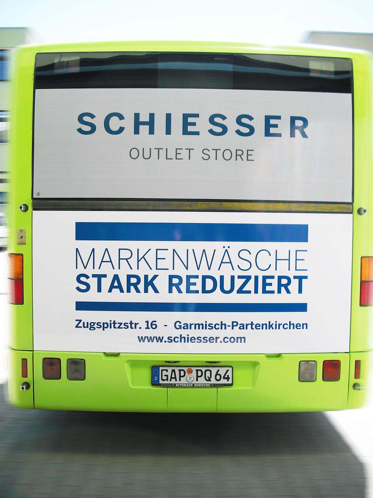Buswerbung - Schiesser - Heck