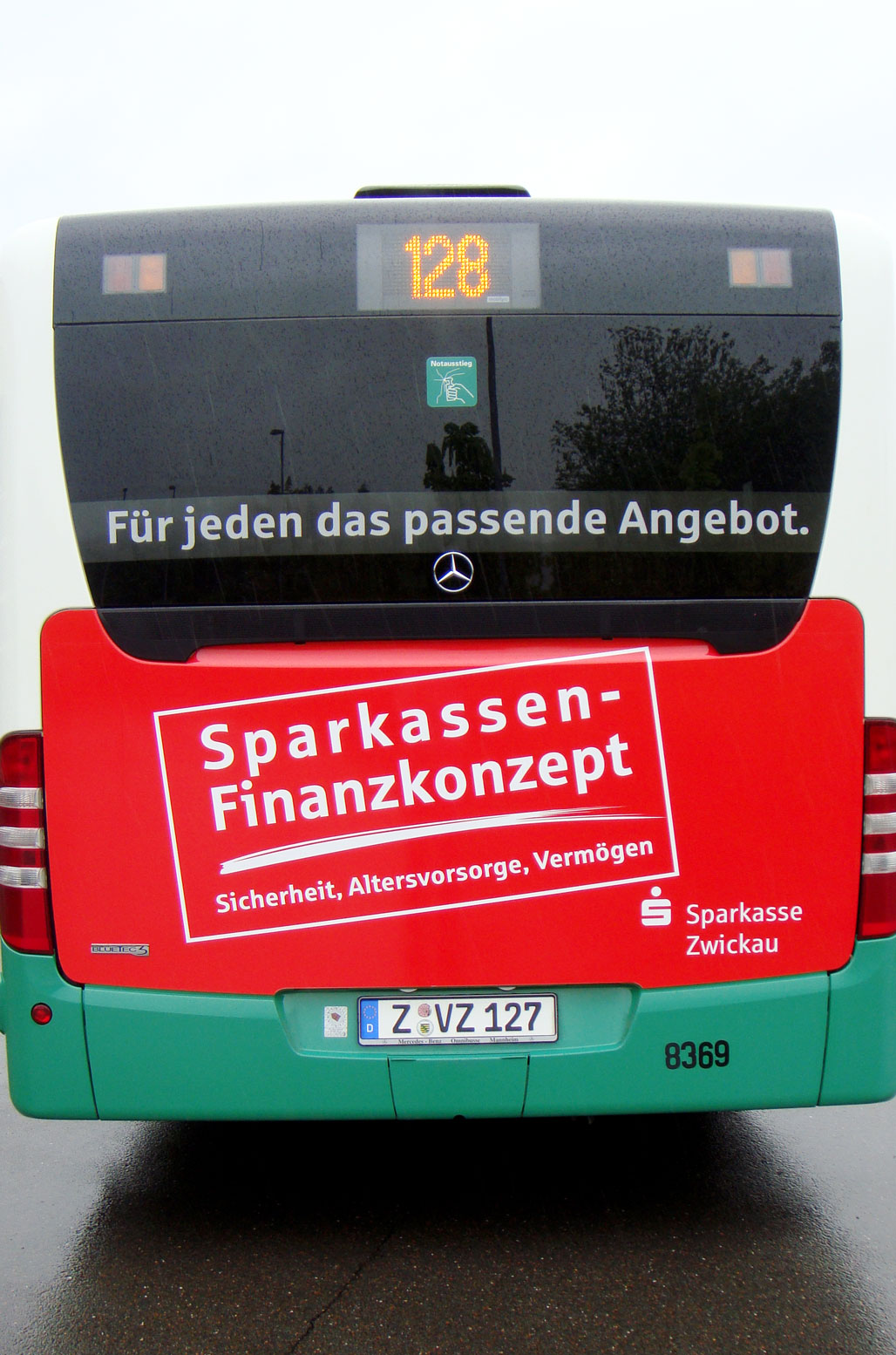 Buswerbung - Sparkasse Zwickau - Heck