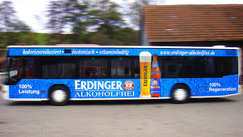 Buswerbung in Bayreuth • Erdinger