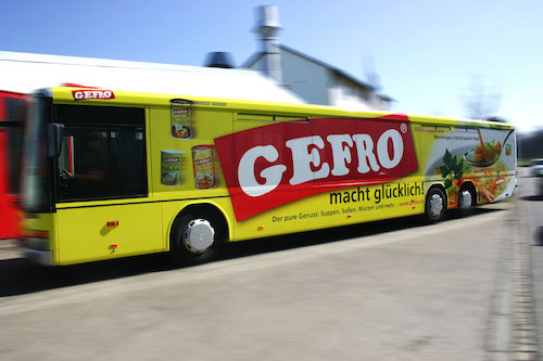 Buswerbung im Allgäu • Gefro