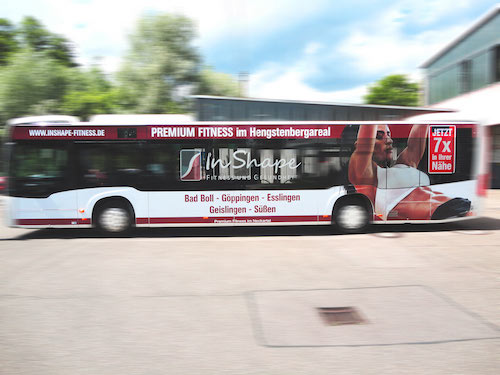 Buswerbung in Esslingen • InShape