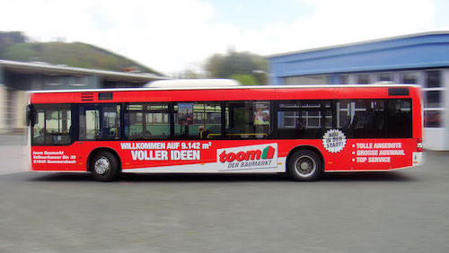 Buswerbung in Gummersbach • Toom